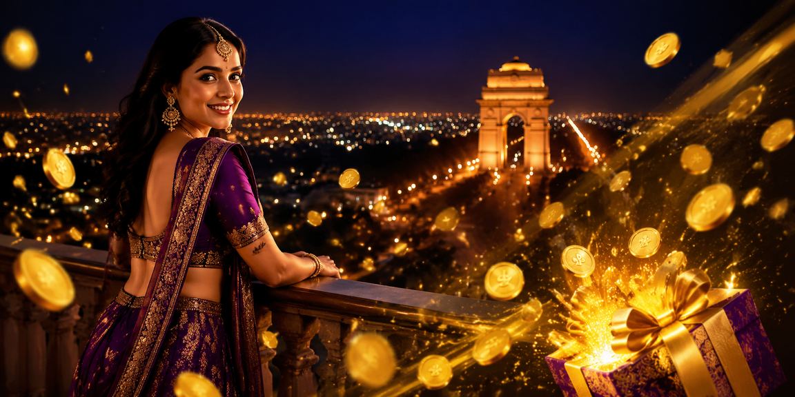 Player enjoying cashback bonus in Delhi near India Gate